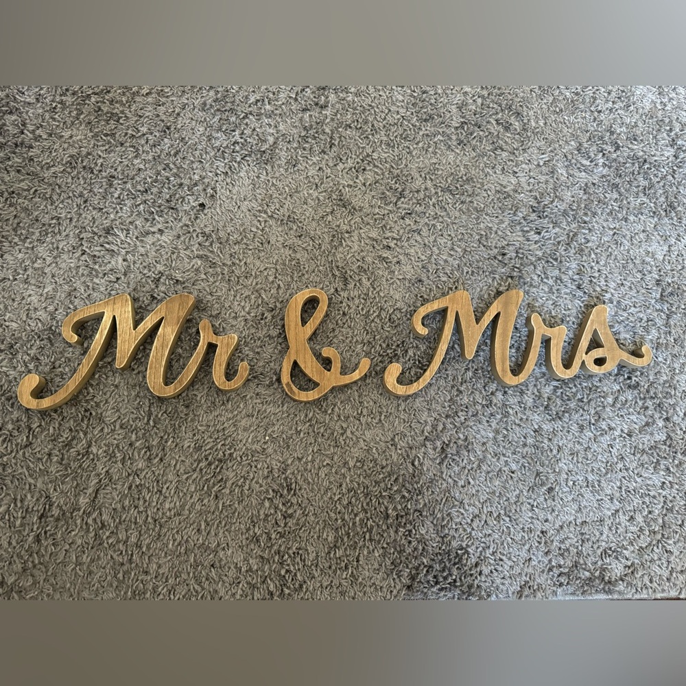 Wooden Mr. and Mrs. Signs